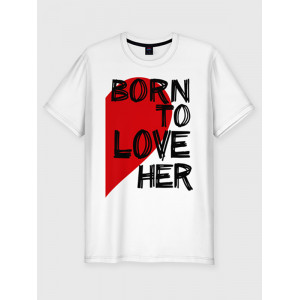  Tricou cuplu Born to love him - Born to love her. Photo 2